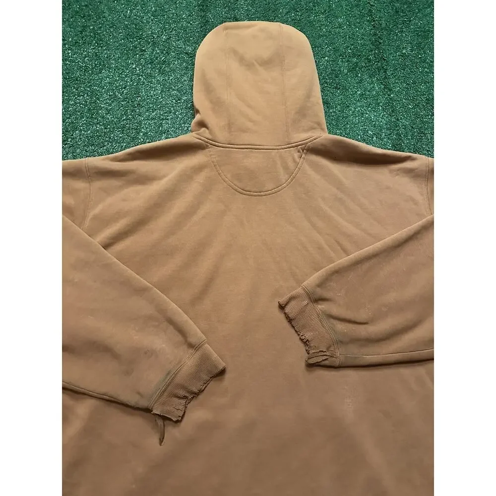 Vintage 90s Light Brown Distressed Carhartt Workwear Hoodie - Picture 11 of 15